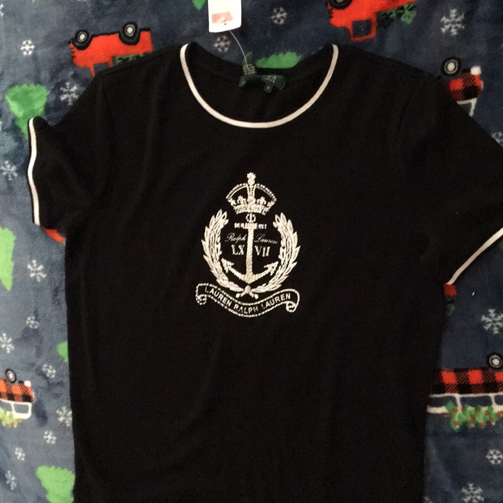 A black Ralph Lauren shirt